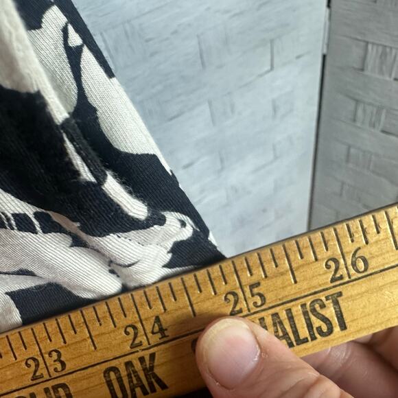 J Jill Womens dress Floral brown cream button skirt pockets soft TradMom Mod - Picture 9 of 11